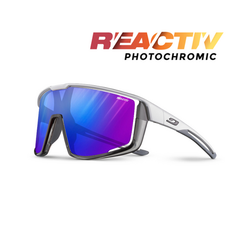 Julbo Fury Matte White/Transluscent Grey | Reactive 1-3 High Contrast Lens