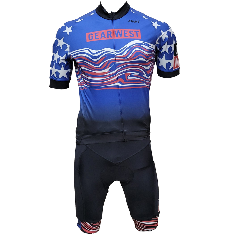 Load image into Gallery viewer, Gear West Men&#39;s DNA Cycling Distance Short Sleeve Jersey
