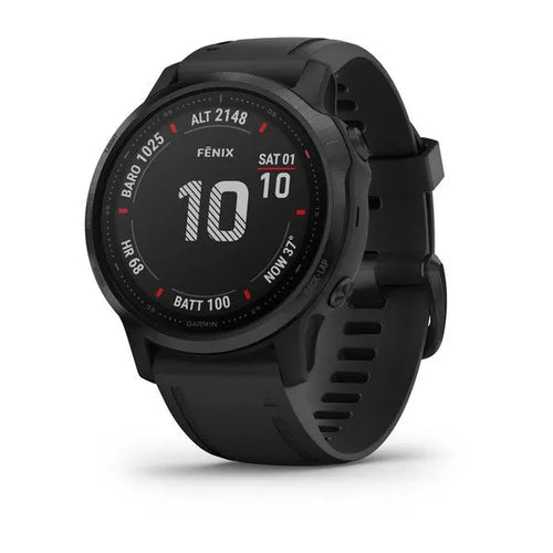 Garmin Fenix 6S Pro Black with Black Band - Gear West