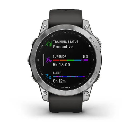 Garmin Fenix 7 Silver with Graphite Band - Gear West