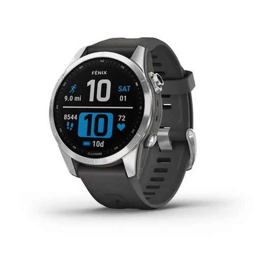 Garmin Fenix 7S Standard Edition with Silver Graphite Band - Gear West