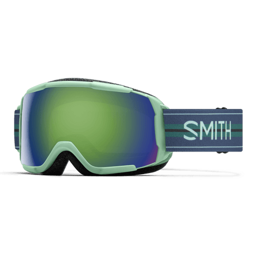 Smith Grom Youth Goggle in Bermuda Stripes with Green Sol-X Mirror Lens - Gear West