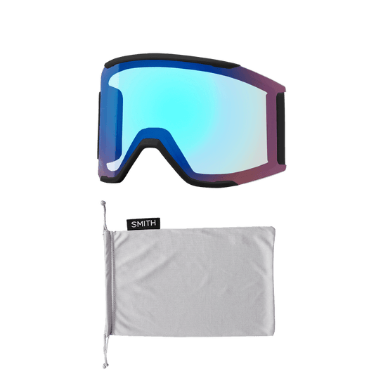 Smith Squad Mag Goggle in Black with ChromaPop Everyday Green Mirror Lens - Gear West