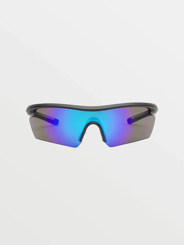 Volcom Download Sunglasses Matte Black Clear Fade/gray blue Mirror - Gear West